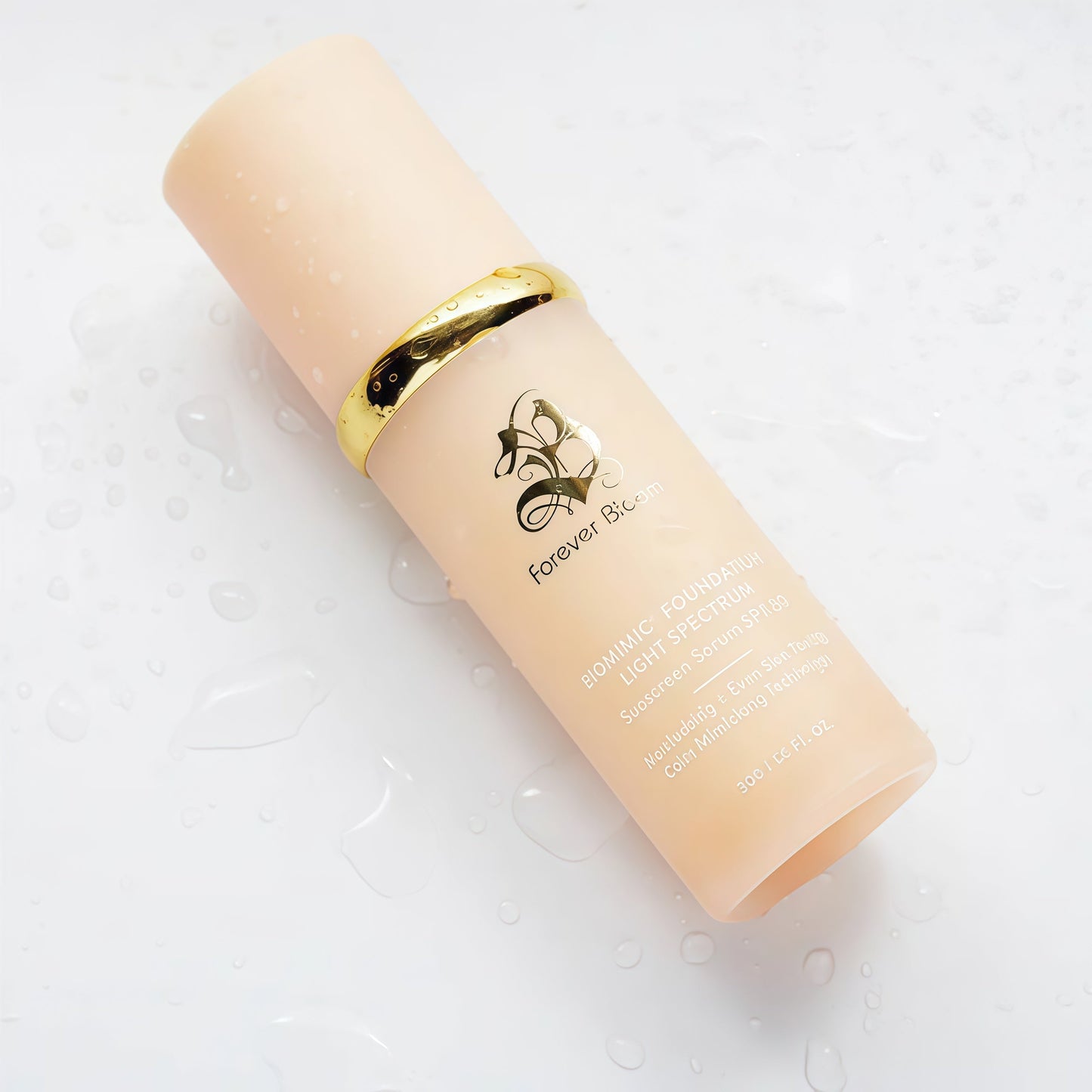 Bio Mimic Foundation Light Spectrum by Forever Bloom; Hydrating, Anti-Aging, Concealing, Evening skin tone, Protecting from Sun with SPF50; Lifestyle Lightweight Foundation for Gym, Sports, Dancing