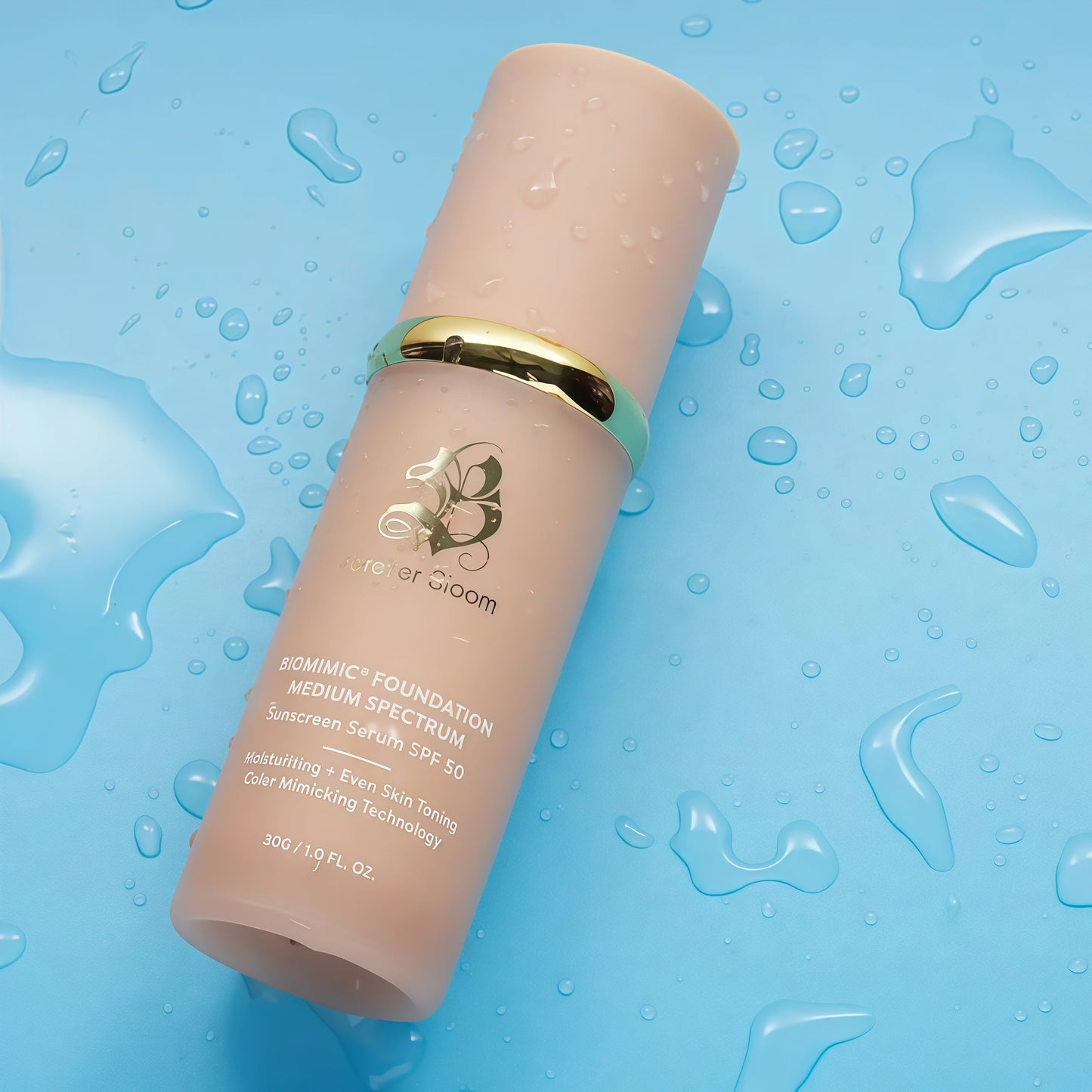 Bio Mimic Foundation Medium Spectrum by Forever Bloom; Protecting from Sun with SPF50; for Gym, Sports, Dancing